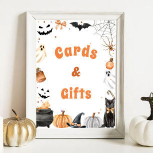" Kort och gåvor " Boo Cute Ghost Baby Shower Game Poster