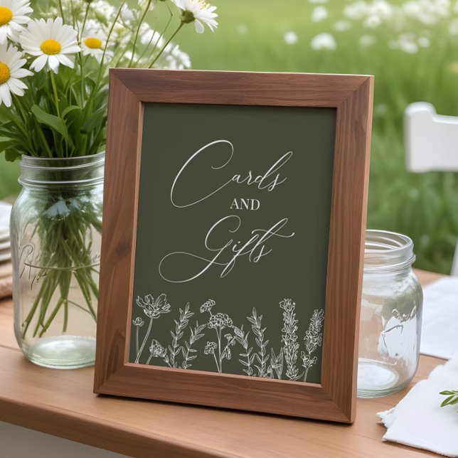 Kort och gåvor - bränd Orange Wildblomma Bröllop Poster (Skapare uppladdad)