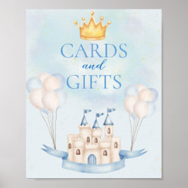 Kort och gåvor FairyTale Castle Krona Balloon Part Poster