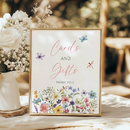 Kort och gåvor för blomsterflugan poster