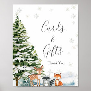 Kort och gåvor för vinter-Snöflingor Poster