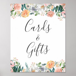 Kort och gåvor Garden Bloom Ro Blommigt-tecken Poster