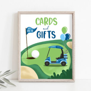 Kort och gåvor Golf Par-Tee Boy Birthday-tecken Poster