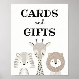 Kort och gåvor Jungle Safari Baby Shower Birthday Poster