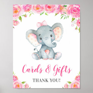 Kort och gåvor Little Peanut Elephant Girl Rosa Poster
