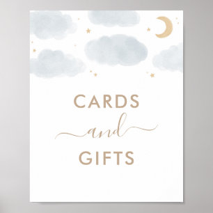 Kort och gåvor över Måne babyskylt Poster
