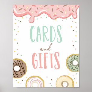 Kort och gåvor Rosa Flickans födelsedag Poster