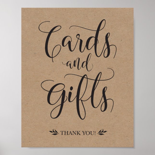 Kort och gåvor Rustic Bröllop-tecken Poster (Framsidan)