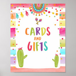 Kort och gåvor Tack Cactus Fiesta Bord Poster