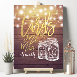 Kort och gåvor till Mason Burk Wood Bröllop Poster