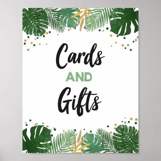 Kort och gåvor Tropical Safari Boy Birthday-tecken Poster (Framsidan)