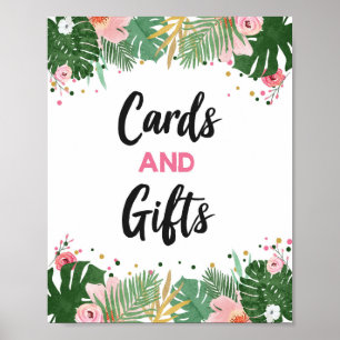 Kort och gåvor Tropical Safari Girl Birthday Sign Poster