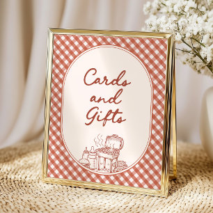 Kort och presenter Baby Q BBQ Par Baby Shower Poster