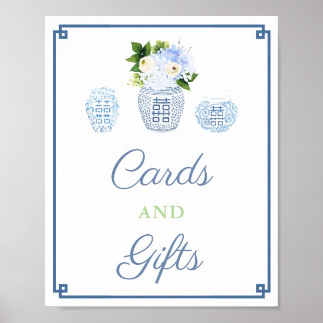 Kort och presenter Chinoiserie Chic Baby Shower-fe Poster (Framsidan)