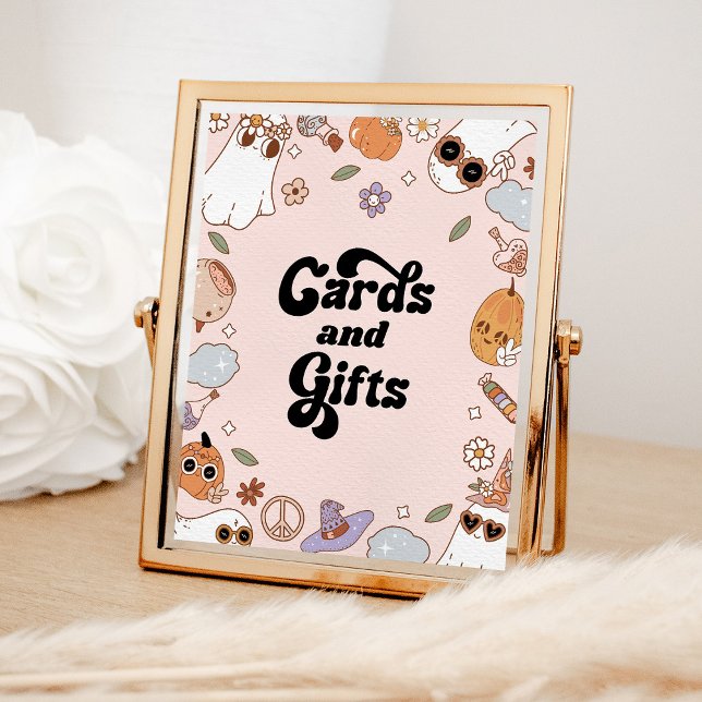 Kort och presenter Groovy Halloween Ghost Baby Sho Poster (Skapare uppladdad)