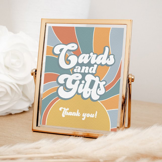 Kort och presenter Groovy Retro Sunshine Baby Show Poster (Skapare uppladdad)