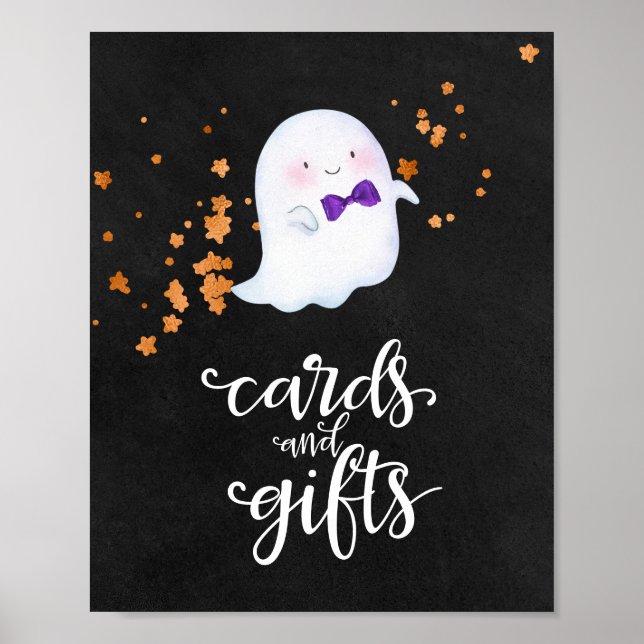 Kort och presenter Halloween Flickas babyfest Skyl Poster (Framsidan)