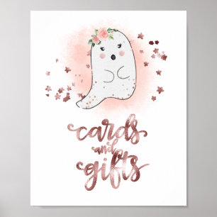 Kort och presenter Halloween Flickas Babyshower Sk Poster
