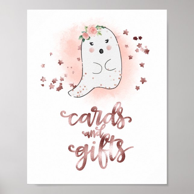 Kort och presenter Halloween Flickas Babyshower Sk Poster (Framsidan)
