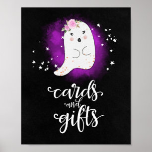 Kort och presenter Halloween Flickas Babyshower Sk Poster