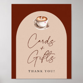 Kort och presenter Kaffe Bröllopsdusch Poster