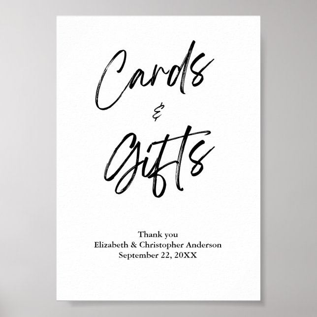 Kort och presenter Minimalistisk bröllopsdagssköld Poster (Framsidan)
