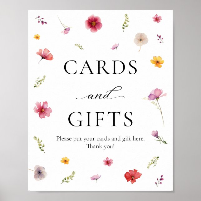 Kort och presenter till bröllopsfest för "Love in  Poster (Framsidan)