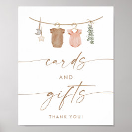 Kort- och presentkort | Boho Gender Reveal Poster