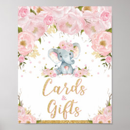 Kort och presentkort Elephant Birthday Baby Shower Poster