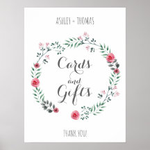 Kort och presentkort med kalligrafi av blommigten 