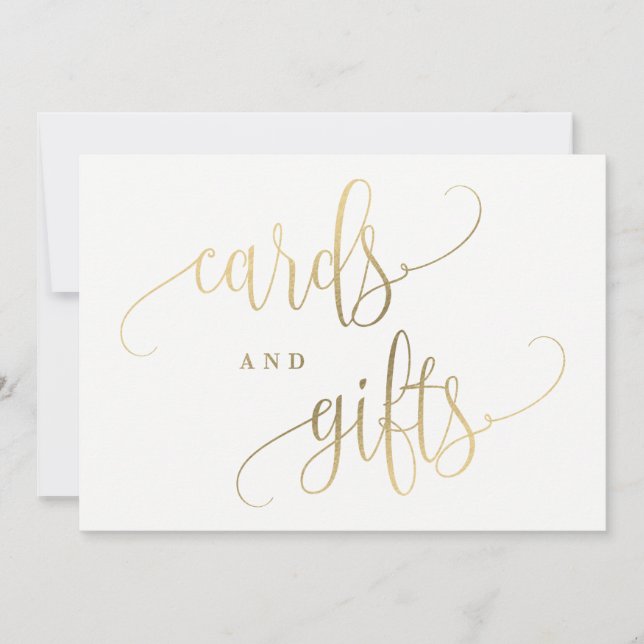 Kort- och presentkort - strålande kalligrafi inbjudningar (Framsida)