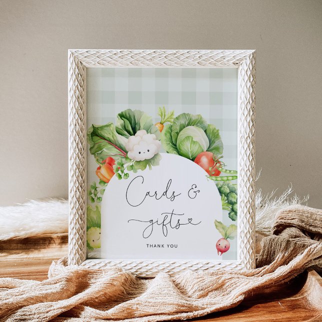 Kort och skylt över lokalt odlade grönsaker (Skapare uppladdad)