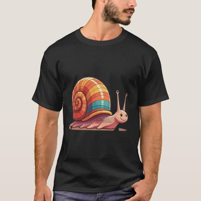 Kort och Sverige: Snigel Pace Stil Slow Down, Sna T Shirt (Framsida)