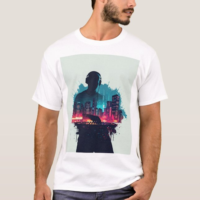 Kort och Sverige: Urban Pulse City Beats Nightlife T Shirt (Framsida)