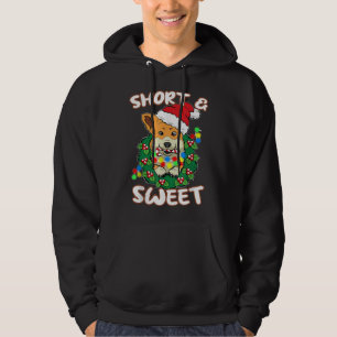 Kort och Sweet Corgi jul Pajama Hund Puppy D Hoodie