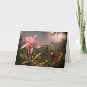 Kort: Orchid och Hummingbird Helgkort