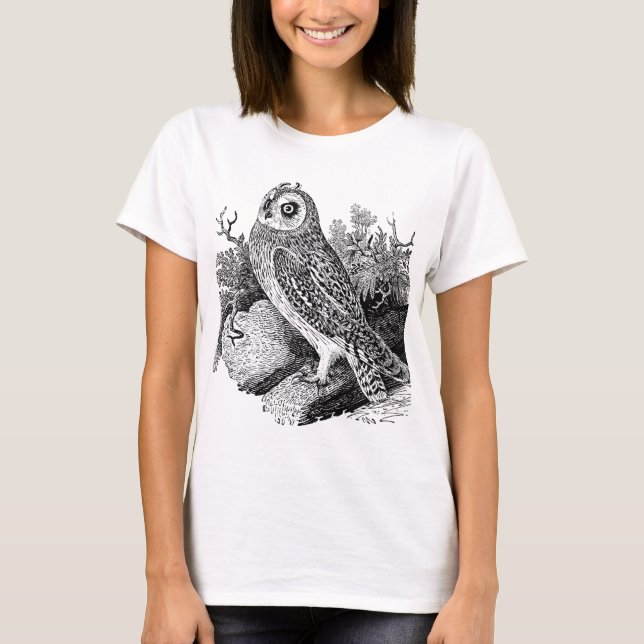 Kort-östra uggla t shirt (Framsida)