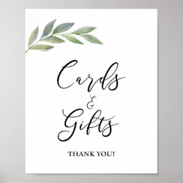 Kort & presentkort skylt Oliv blad grönska skylt