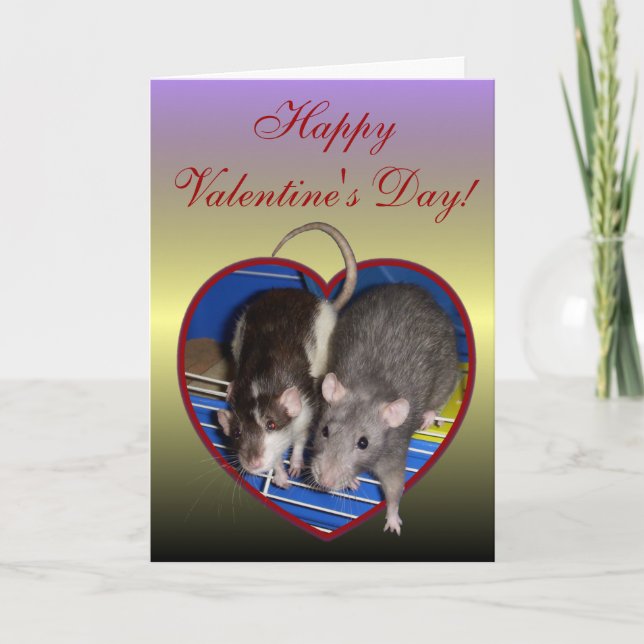 Kort: Ratty Kärlek Valentine Helgkort (Framsida)