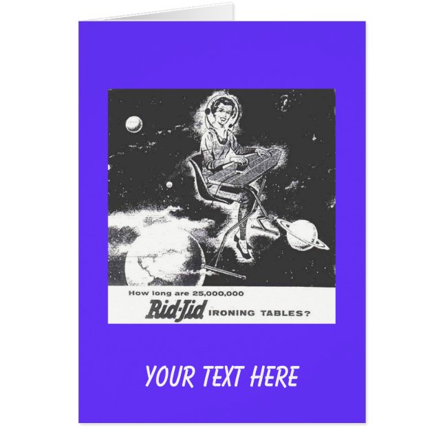 Kort - Retro 50-talstrykbrädaannons (Framsidan)