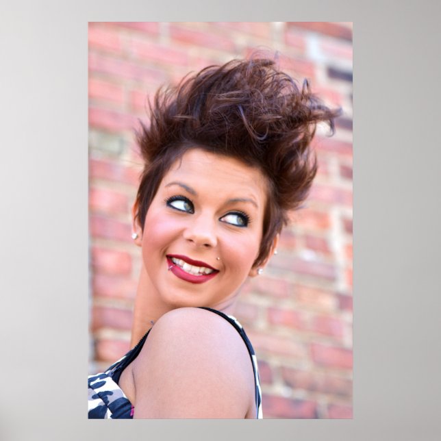 Kort Rocker-klippt salon Poster (Framsidan)