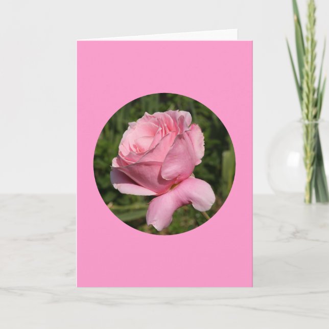 Kort, "Rosa ros i cirkel" N-1 Kort (Framsida)
