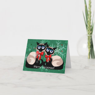 Kort - Siamese katter för jul
