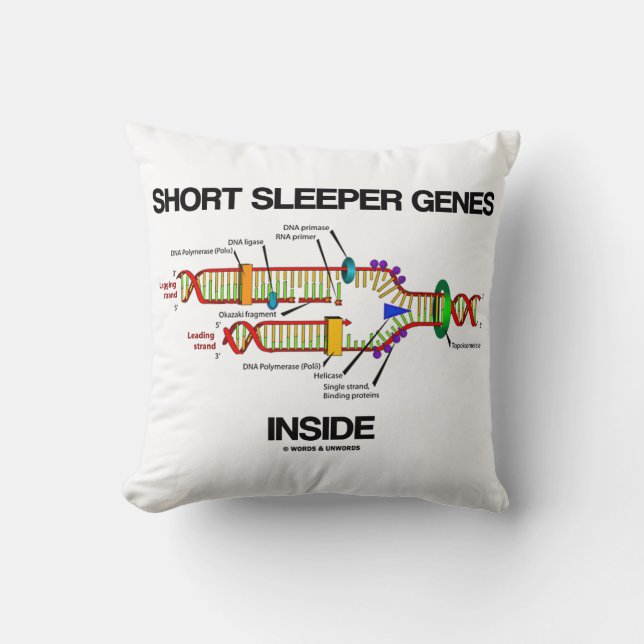 Kort Sleeper Genes Inside DNA Replication Humor Kudde (Framsida)