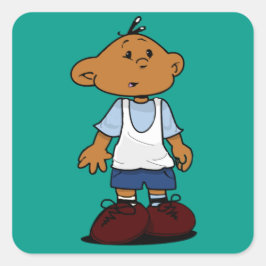 Kort Sleevez Fyrkantigt Klistermärke