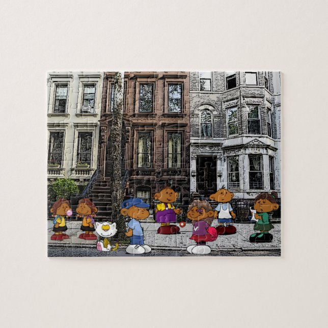 Kort Sleevez Jigszle Puzzle Pussel (Horisontell)
