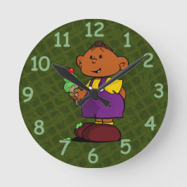 Kort Sleevez Round Clock Rund Klocka