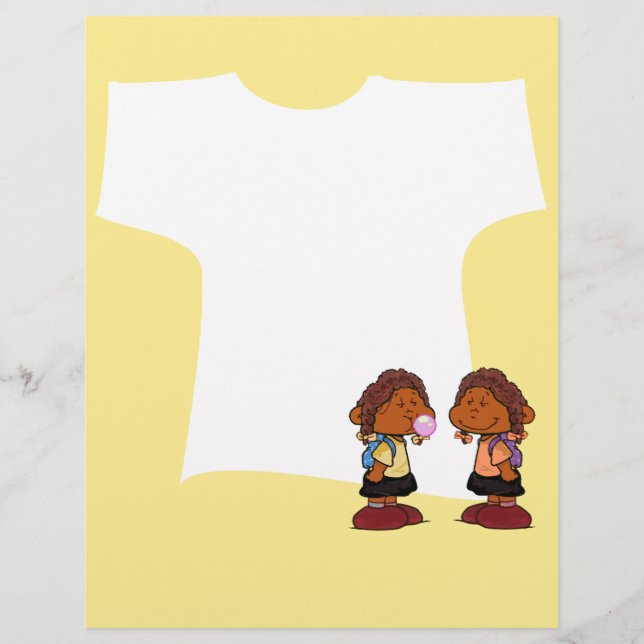 Kort Sleevez | Twin Little Girls (Framsida)