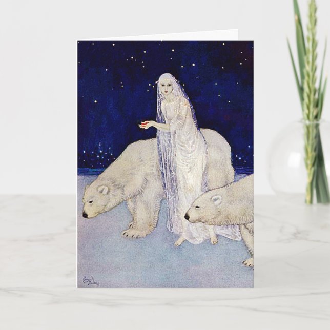Kort: Snö Maiden av Edmund Dulac Kort (Framsida)