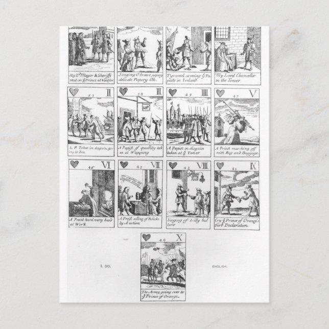 Kort som motverkar katolska spel och högtidlighåll (Framsida)